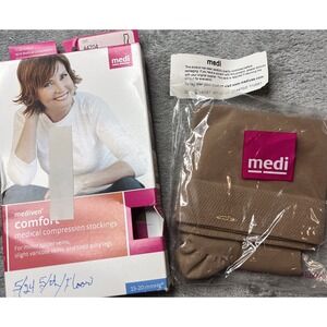 Mediven Medical Compression Comfort Pantyhose Open Toe Natural 15-20 size IV NIP